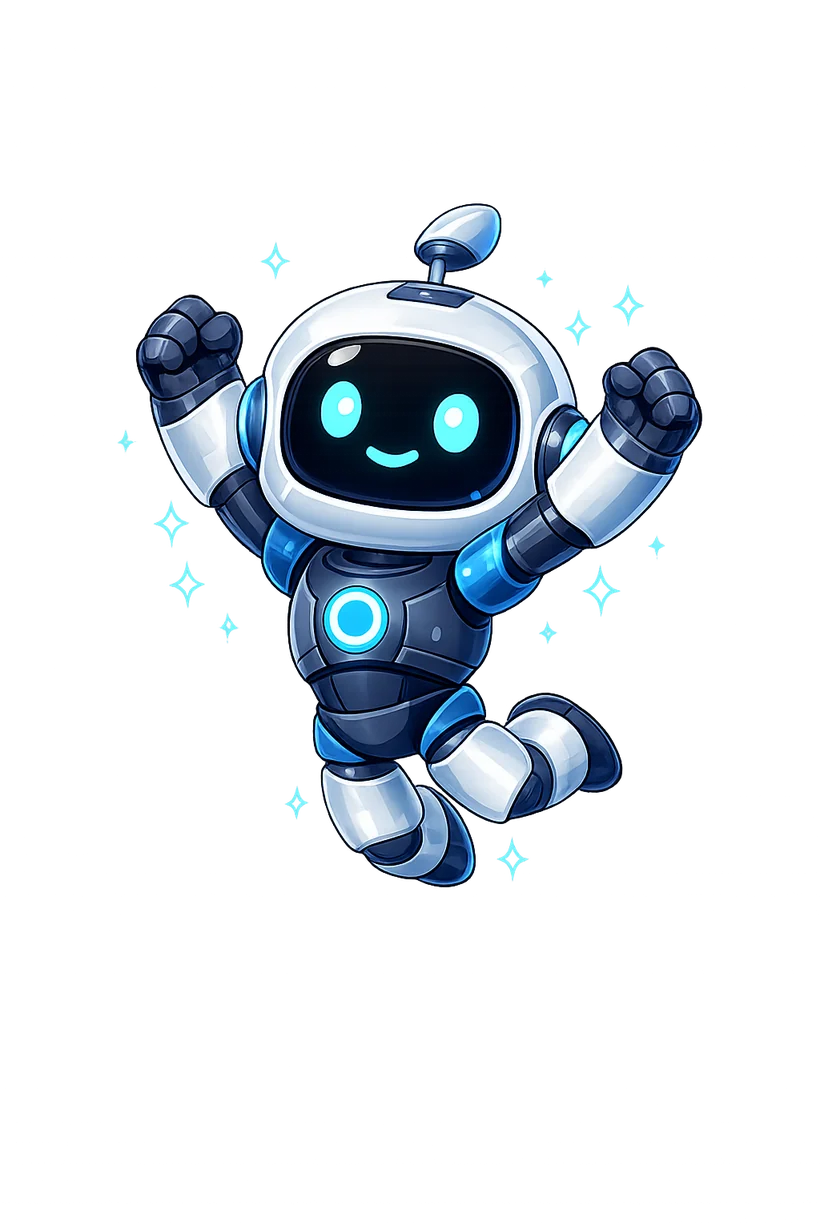 Axon mascot jumping with one arm raised