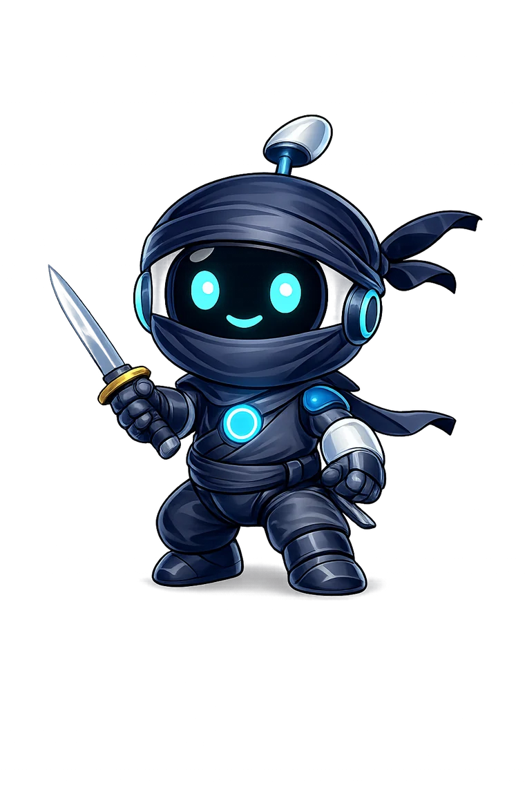 Axon dressed as a ninja for moderation work