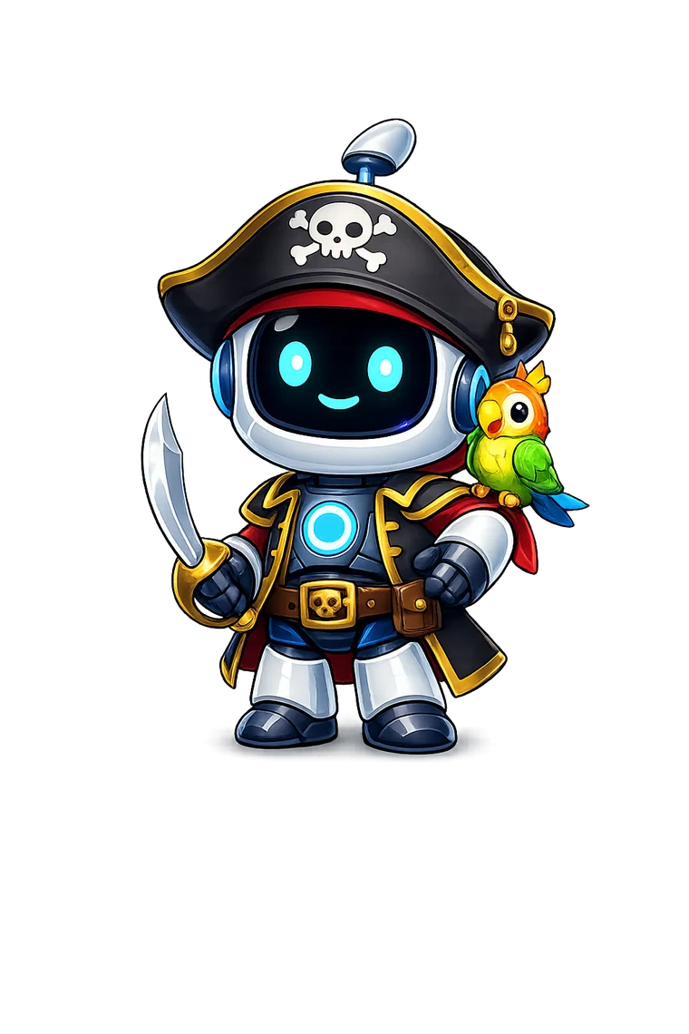 Axon dressed as a pirate with a parrot for community roles